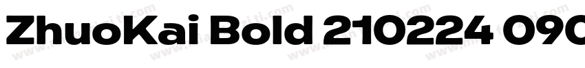 ZhuoKai Bold 210224 090字体转换